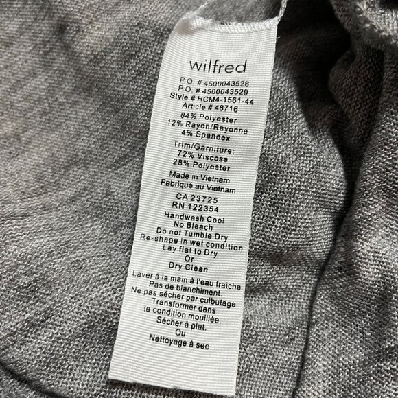 Wilfred Aritzia Sherbrooke Sweater Asymmetrical Side Slits - Picture 7 of 8